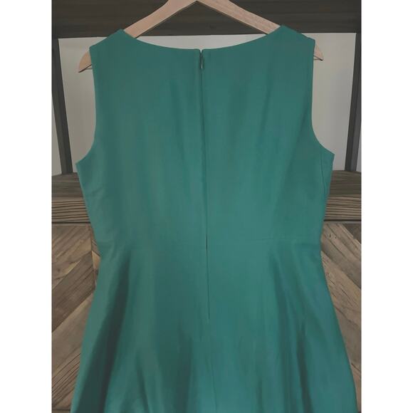 COS Green Sleeveless Cotton Silk Cocoon Dress Sz 12 - Picture 5 of 7